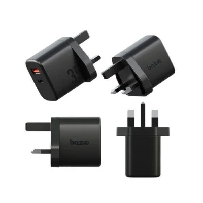 Wall Charger Velox With Weave Cable Bazic - Black